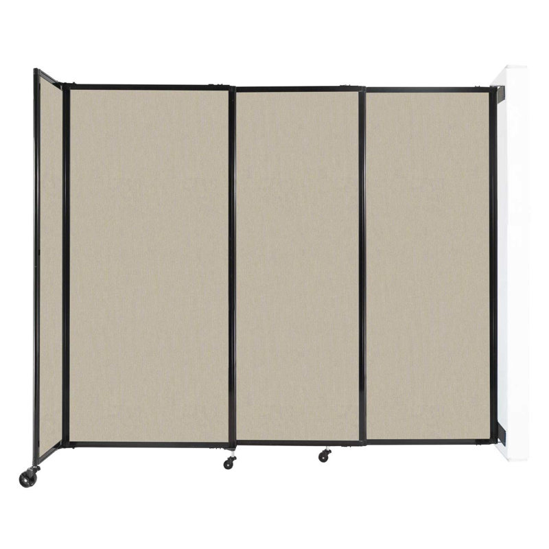 Cloison coulissante 5 pi, H 72 po x l 186 po x P 33 po, Beige clair