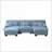 Sectional Sofas: U-Shaped Oversized Modular with 2 Ottomans, Deep Seat for Living Room | Navy Blue | Chenille