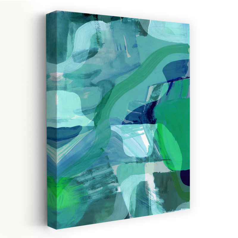 Art contemporain contemporain abstrait géométrique, H 18 po x l 12 po