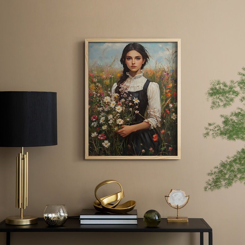 Reproduction encadrée WOMEN Series CCLVII - bois massif, H 15 po x l 12 po