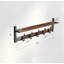 29" Rustic White Wall Mount Coat Rack with Shelf - Entryway/Bathroom/Bedroom-1243767167