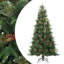  Artificial Hinged Christmas Tree Green PVC, PE and Steel-72924366