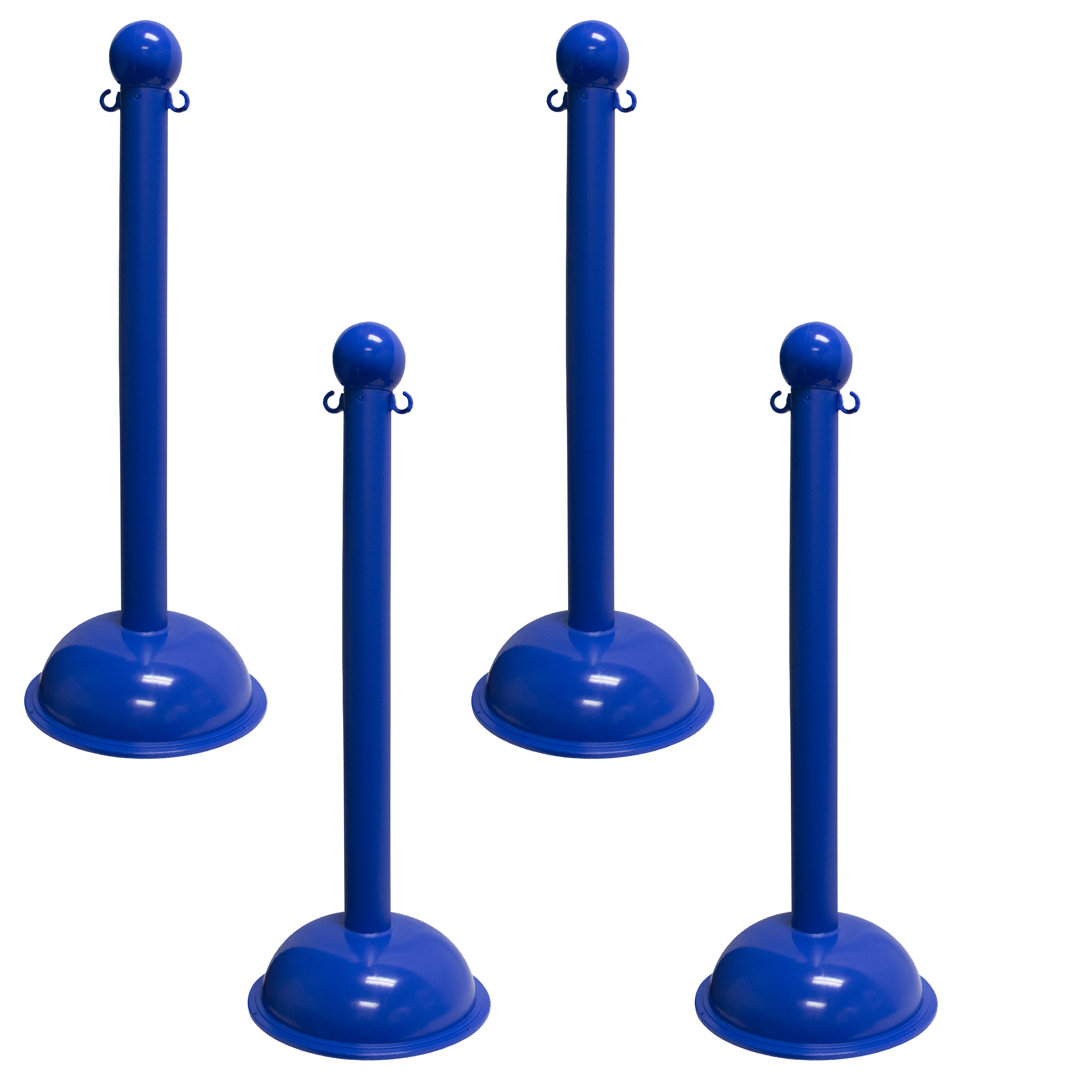 Mr. Chain 41'' H x 16'' W Plastic Stanchion System (Set of 4) Mr. Chain