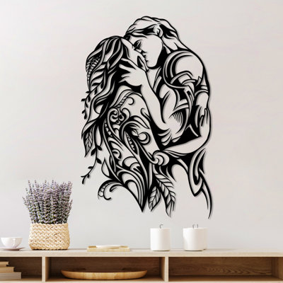 Stylish Decorative Metal Wall Accessory, Black Finish, 30.7 x 19.7 inches | 100% Metal Construction, Thickness: 0.06 inches | Lightweight Design (2.5 lbs) | Perfect for Home, Office, or Gallery Decor