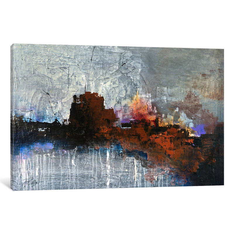 " Temperature Rising " by Michael Goldzweig, 26" H x 40" W x 1.5" D, Classic Wood Framed Canvas