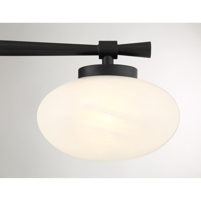 Éclairage pour salle de bain 3 lumières Savoy House Barrow en noir mat, H 8 po x l 25 po x P 6,63 po, Noir mat, 3 lumières