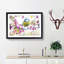 Blue Tit Bird In Spring Painting - Single Picture Frame Print on MDF-56633347-56633346