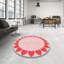 Tapis rose en laine-2058621870