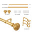 Tringle à rideaux simple réglable Jacarion de largeur totale x 1 po de diamètre-446974660-440231025