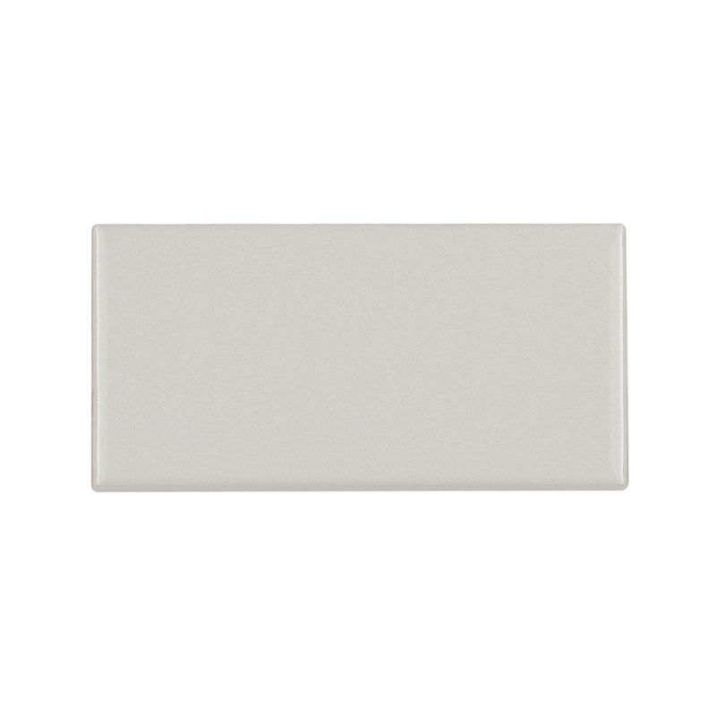 Traditions 6" x 3" Ceramic Bullnose Tile Trim, Tender Gray