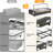 Under Bed Storage with Wheels 2Pack Storage Containers with Clear Window,Dark Grey