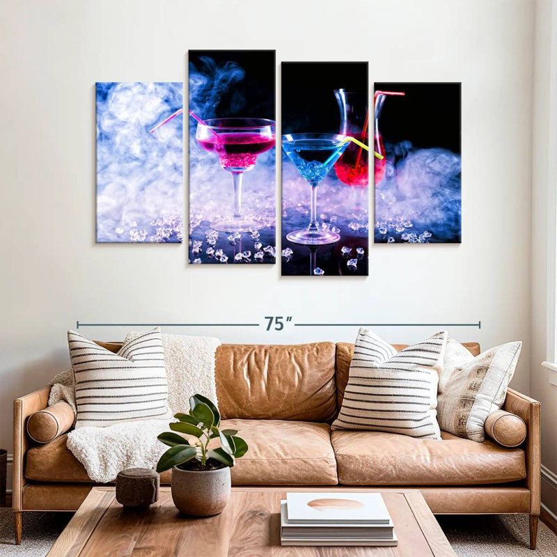 Yarlin Icy Bar Cocktails, 42" H x 68" W