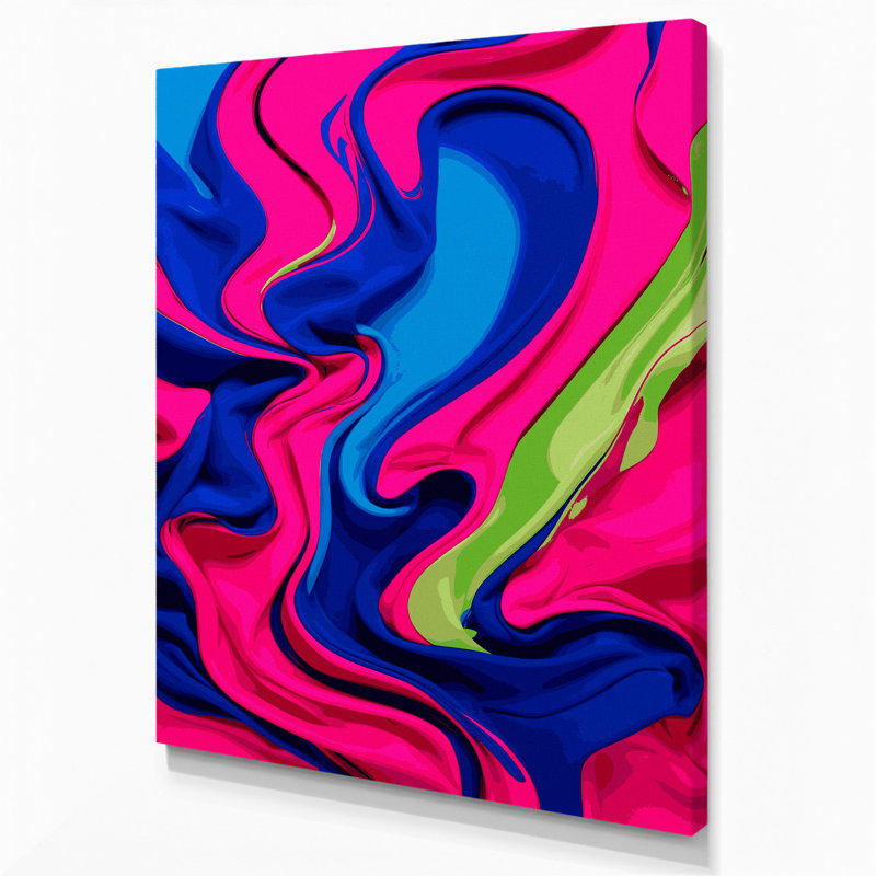 Art abstrait sur toile 57, H 30 po x l 20 po