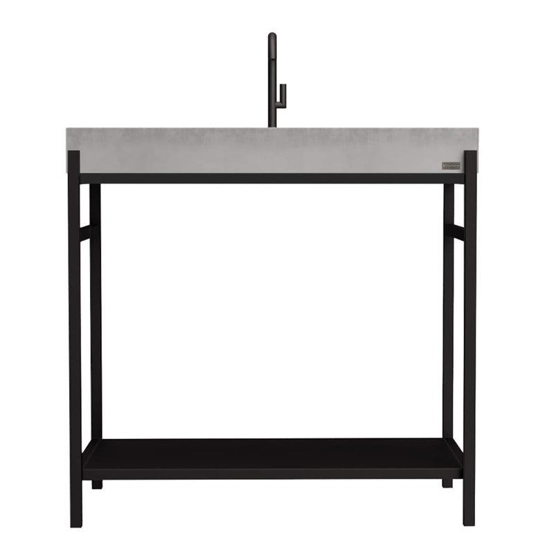 36'' W Single Vanity, Oil Rubbed Bronze, Single Hole, Graphite