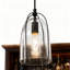 Luminaire suspendu moderne en forme de cloche 1 lumière avec abat-jour en verre bullé pour îlot de cuisine