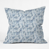 Dash and Ash Strokes and Waves Throw Pillow