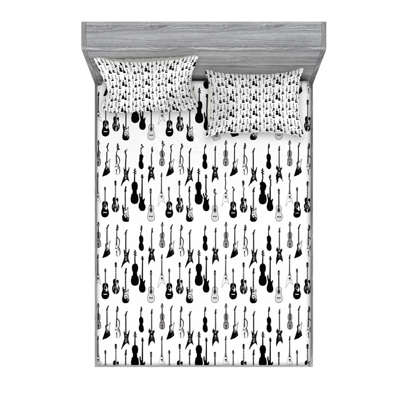Microfiber Sheet Set, Queen Sheet Set with Fitted Sheet