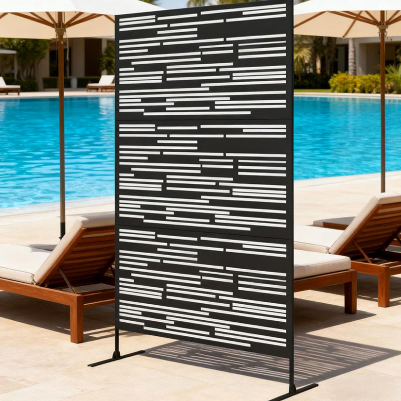 Paravent, écran d'intimité extérieur en métal, écran de clôture d'intimité décoratif pour balcon