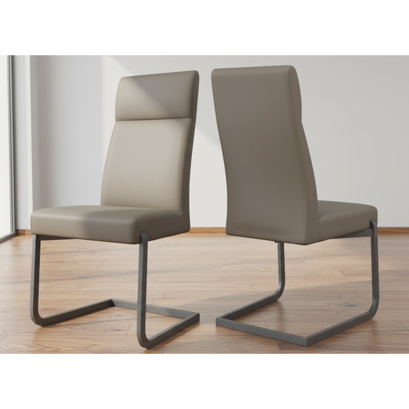 Alianys 48cm H Upholstered Side Chair, Beige