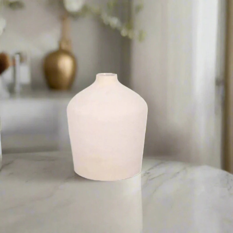 Vase en céramique noir, Blanc