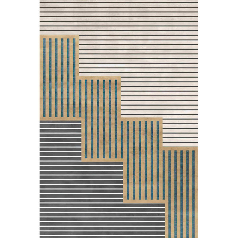 Tapis de salon lavable à la machine Melnick 7703 - 5 x 8 (5 pi 2 po x 7 pi 5 po), gris