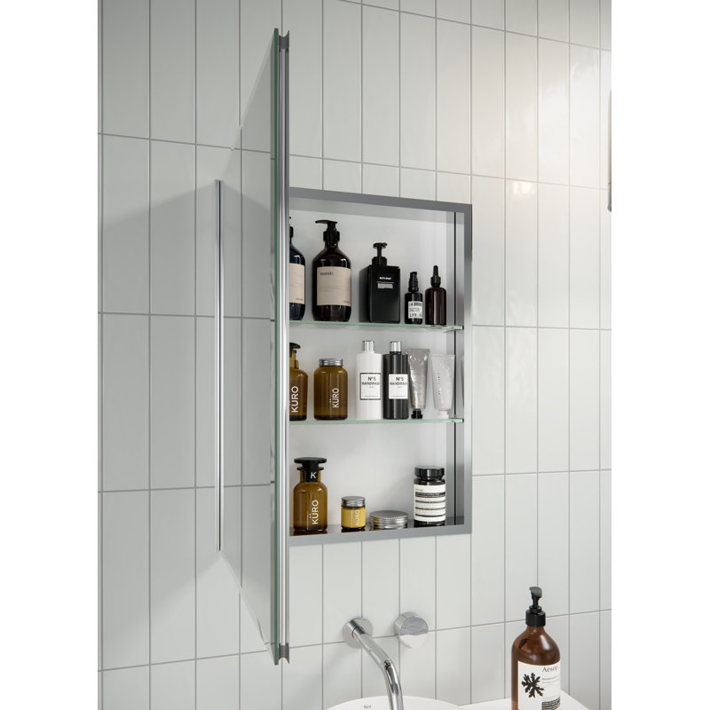 One Door Aluminum Medicine Cabinet