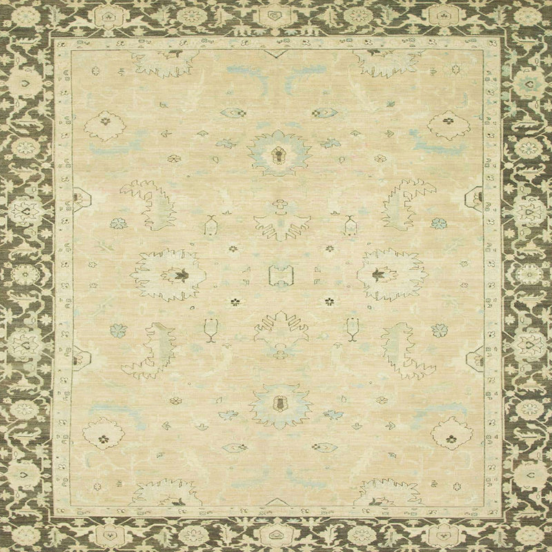 Tapis abstrait moderne 2646, Carré 6 pi