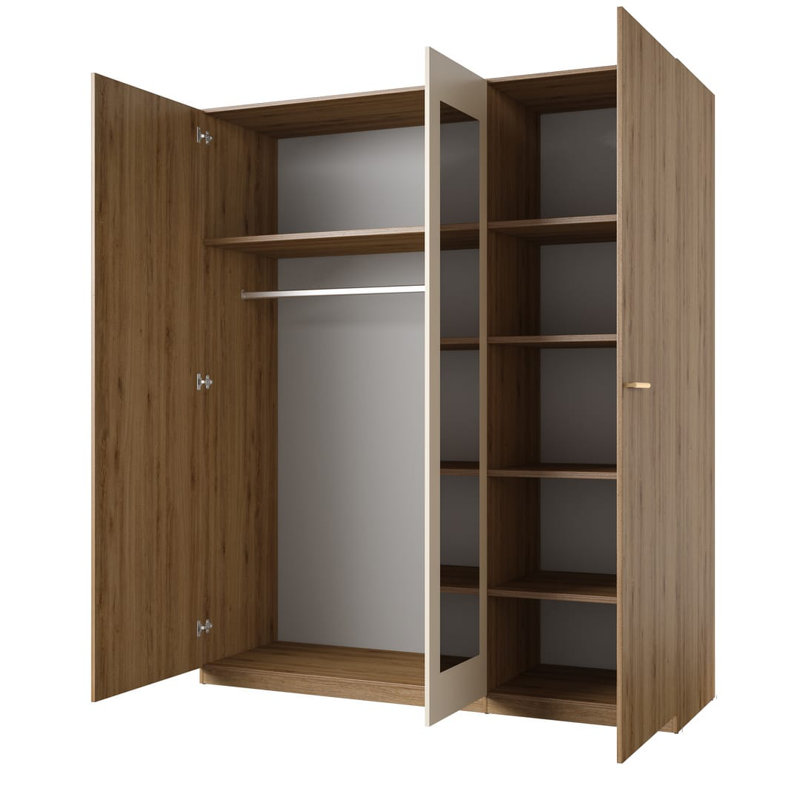 Marella Manufactured Wood Wardrobe, 215cm x 179cm x 59cm