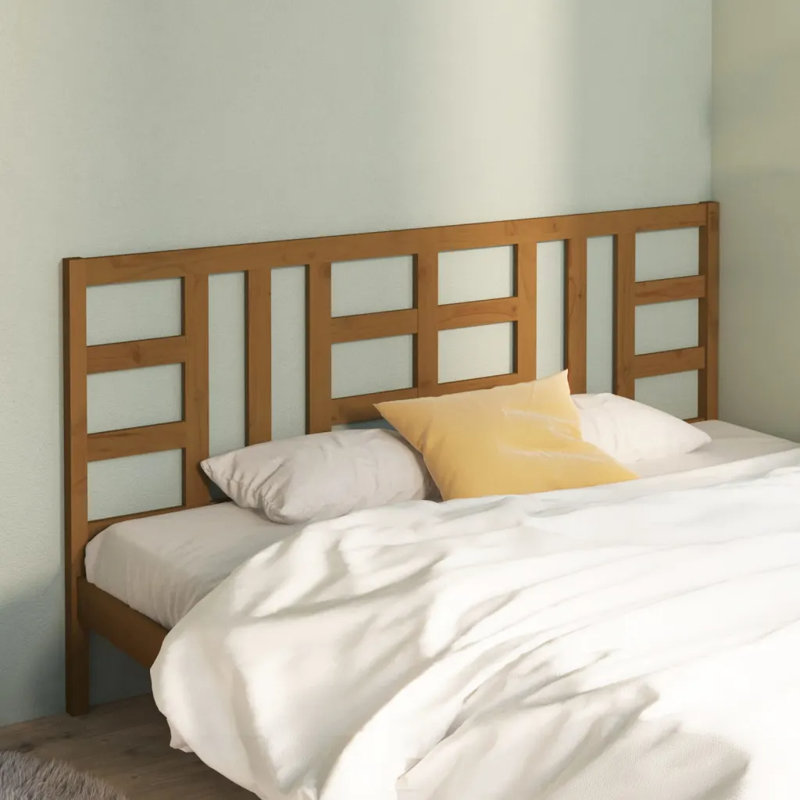 Solid Wood Headboard, Honey Brown, 206 x 100 cm