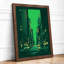 Green Street At Night Modern - Print-1417211386-1417211389