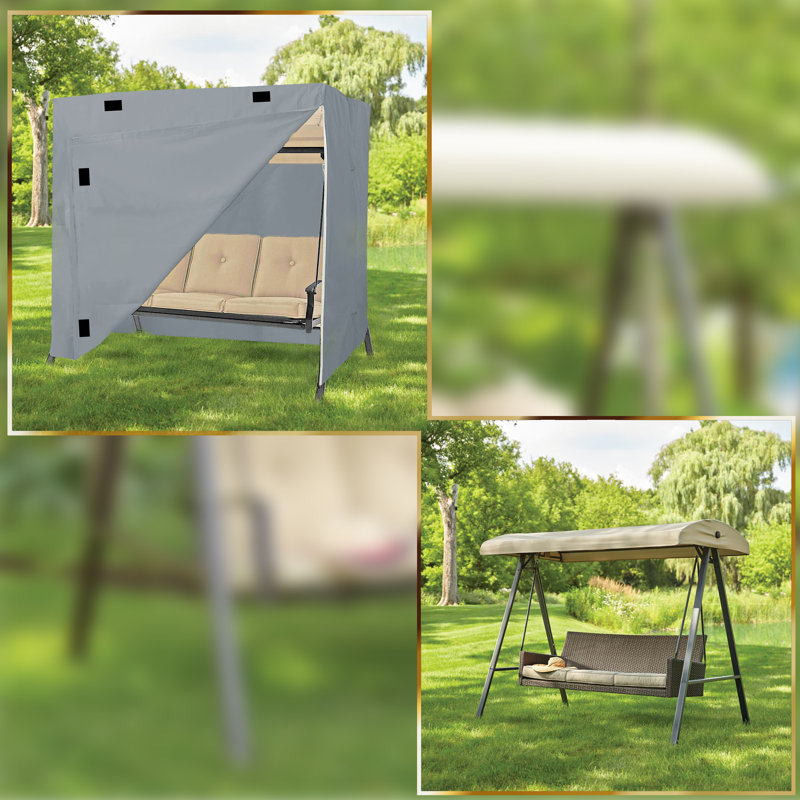 Outdoor Swing Seat Cover, 182.9cm H x 203.2cm W x 144.8cm D, Grey
