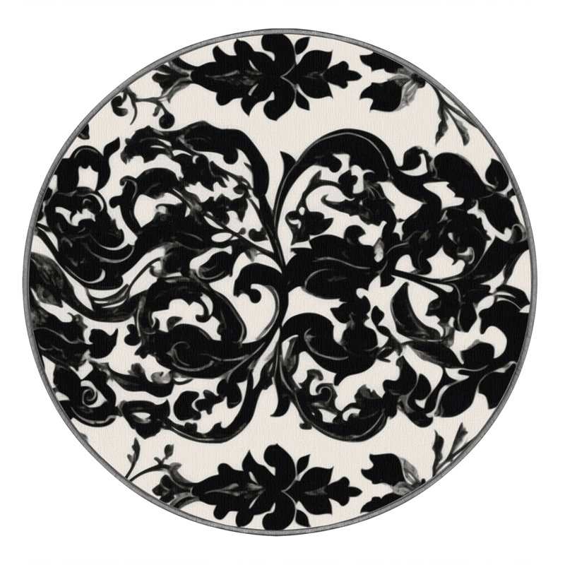 Pewter Grace Rug, Round 6'