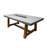 Workshop 83" Outdoor Concrete Dining Fire Table with Natural Ashwood Legs 45,000 BTU - Includes Lava Rocks & PVC Cover-24633646