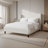 Platform Bed with Wingback Headboard-428308136