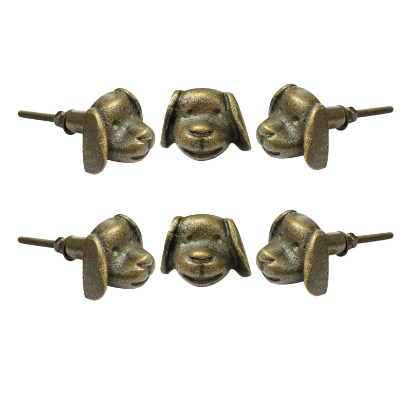 Dog Decorative Metal Knobs