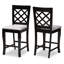 Upholstered Counter Stool with Solid Wood Frame-1131516095