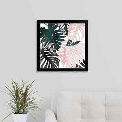 « palm rosé iii », reproduction d’art encadrée novogratz