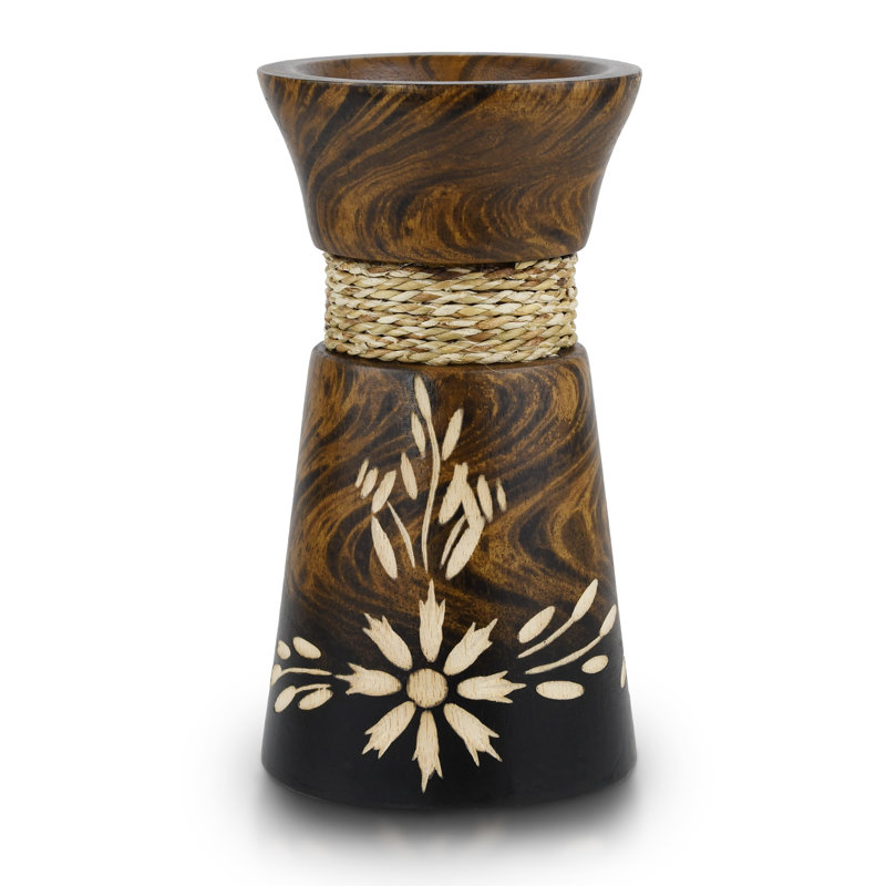 Vase de table en bois Jillienne