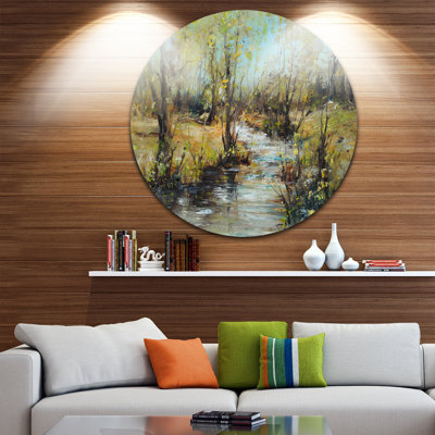 " Creek And Woods Oil Painting "