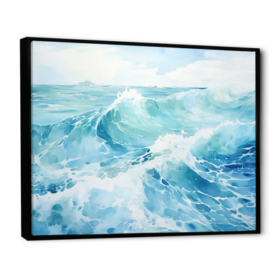 «Blue Ocean In Motion Scenery III», reproduction sur toile