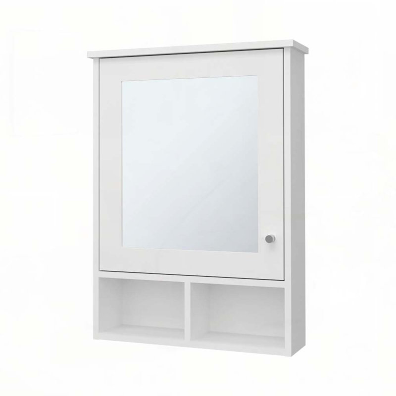 Pharmacie avec porte et miroir inclus, Blanc
