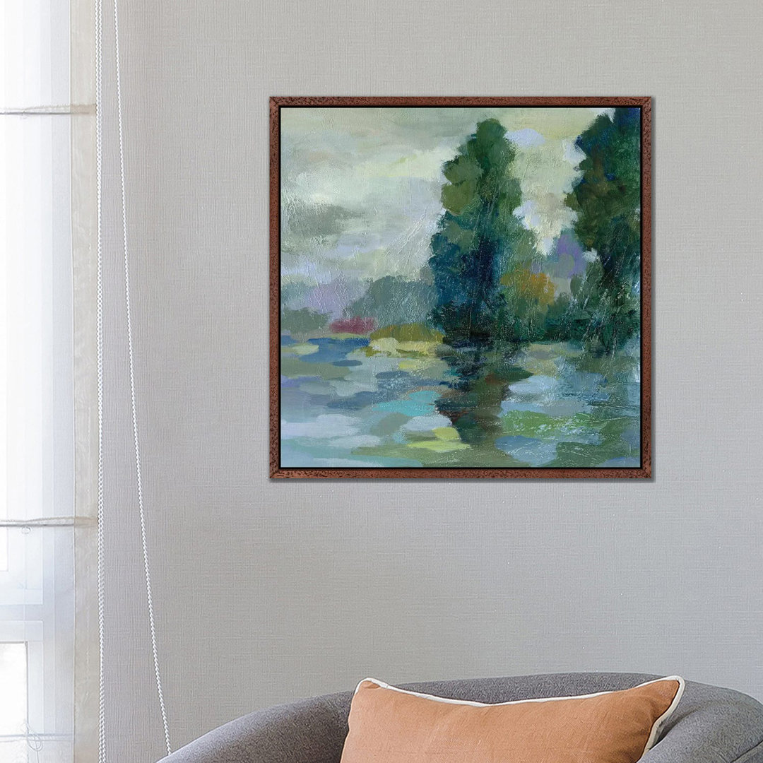 Sunrise At The Lake II by Silvia Vassileva - Floater Frame Gallery-Wrapped Canvas Giclée on Canvas