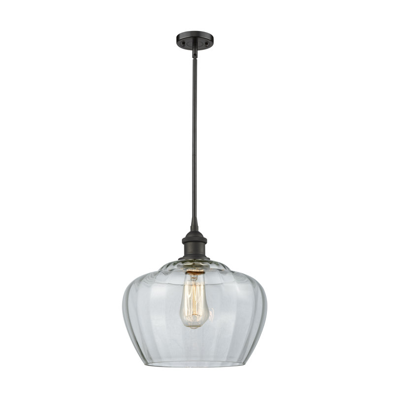Caillo 1 - Light Single Pendant, Clear, LED, Oil Rubbed Bronze