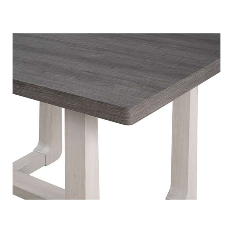 Table de salle à manger Benson, Gris / Blanc