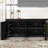 Jarisa 110.24'' W Storage Credenza， Retraced Extendable TV Stand -Wood TV Console Media Cabinet with Storage-162130758-160683400