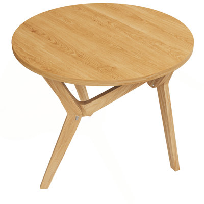 Round 2-in-1 Transformer Coffee Table with Adjustable Height, 16.5" for Coffee Table, 29.5" for Cocktail Table, Solid Wood, 34.5"