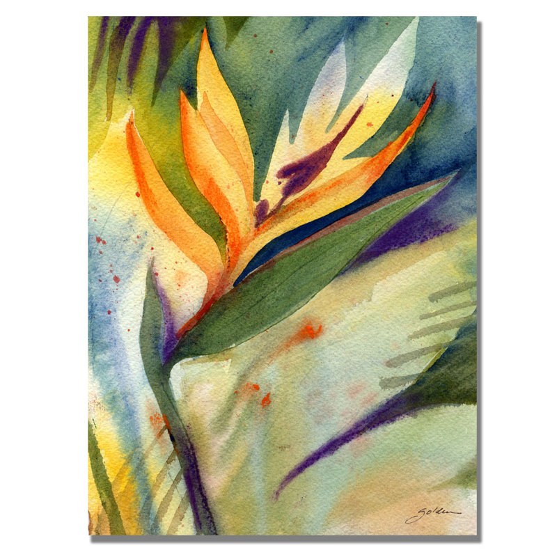 Bird of Paradise Framed Canvas Wall Art in Vibrant Colors