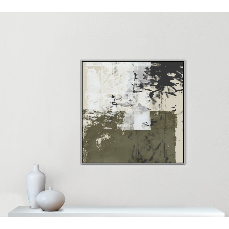 Reflections In Sage II - Square Version Print par Isabelle Z, Argent, H 41,5 po x l 41,5 po