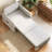 61.61"  W, 4-in-1 foldable sofa bed with adjustable backrest and side pockets, removable cotton-linen fabric, easy to move, suitable for RV small spaces-1619033457-1619033459