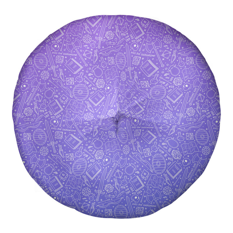 Coussin de sol Katelyn Elizabeth, 30 po x 30 po, Mauve / bleu